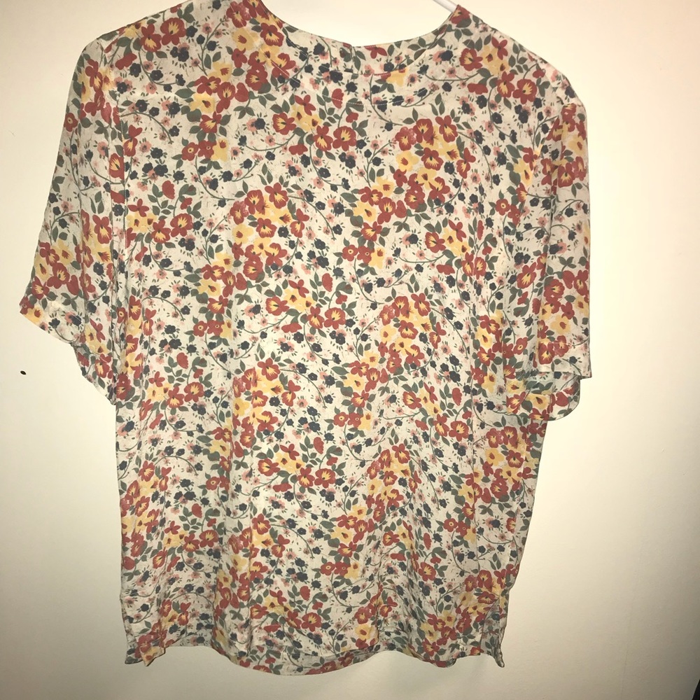 90’s Style Floral Short Sleeve